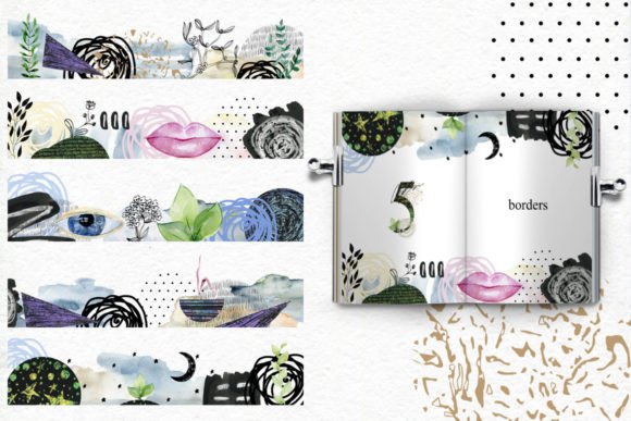 5 Watercolor Borders: A Fresh Editorial Illustration for Bloggers and Publishers