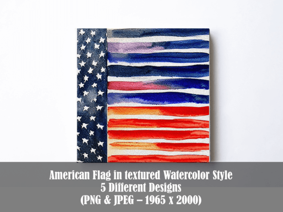 American Flag in Watercolor Style Illustration Review for Branding & Marketing
