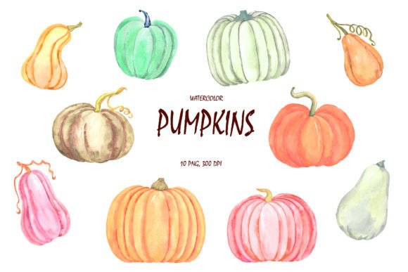 Fall Illustrations Meet Brand Design: Evaluating Pumpkin PNG Watercolor Clipart