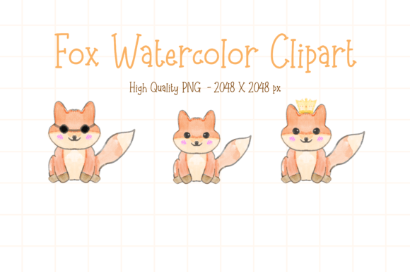 Fox Clipart Watercolor: Cute & Versatile Illustrations for Crafters & Etsy Sellers