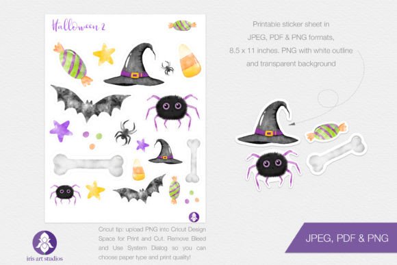 Printable Watercolor Halloween Stickers: A Crafter’s Must-Have for Festive Handmade Projects