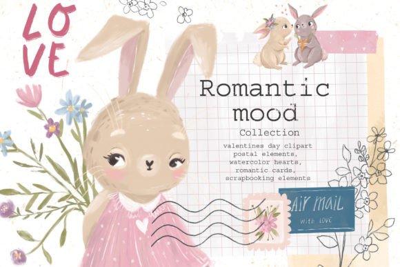 Valentines Day Watercolor Hearts Illustrations for Marketing Campaigns