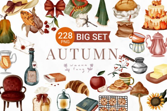 Watercolor Autumn Fall Clipart, PNG: A Visual Designer’s Review for Real Content Publishing