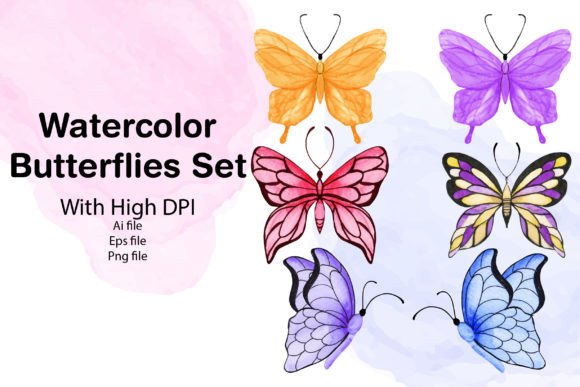 Watercolor Butterfly Illustrations for Creative Sellers