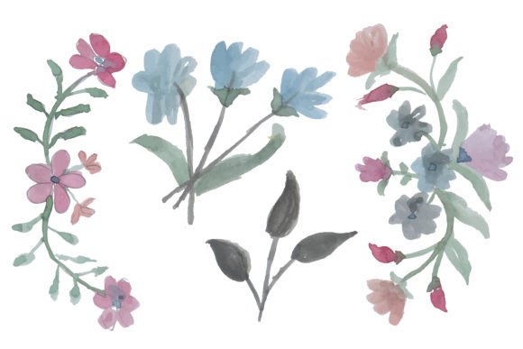 Watercolor Flower Illustrations: A Soft, Versatile Design Asset for Branding and Print-on-Demand Projects