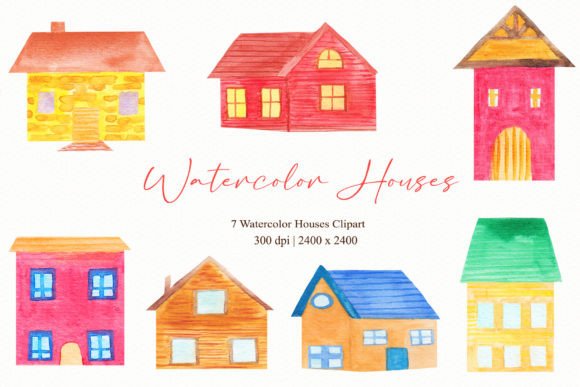 Watercolor Houses Clipart: A Designer’s Review for Branding, Packaging & Marketing Visuals