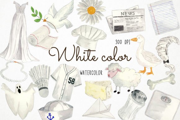 Watercolor White Color Clipart: A Fresh Editorial Illustration for Content Publishers