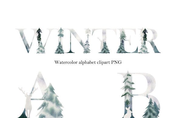 Watercolor Winter Forest Alphabet: Illustrations That Bring Seasonal Charm to Branding