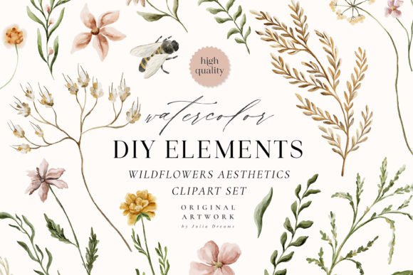 Wildflower Aesthetics Watercolor Clipart: A Designer’s Real-World Review for Brand & Marketing Projects