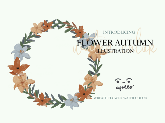 Wreath Flower Watercolor SET 04: A Soft, Elegant Illustration for Branding and Marketing
